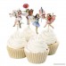 VWH 24 Pcs/bag Flower Fairy Girls Cupcake Toppers Party Picks Cake Decoration - B07FKCGBVS